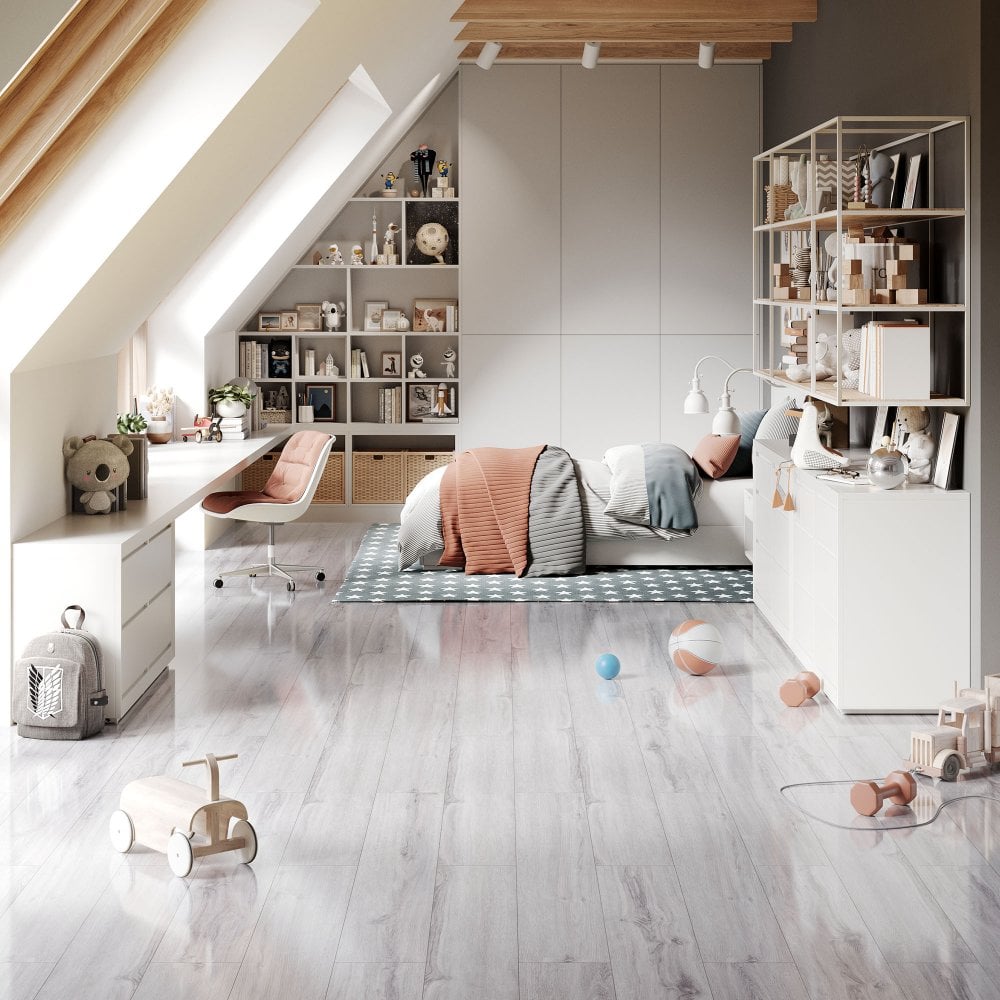 Glacier Oak - Lustre 8mm High Gloss Laminate Flooring